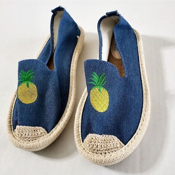Caoyuan Ie Mei Womens Embroidered Pineapple Espadrilles Size 39 (8.5) - Picture 1 of 13